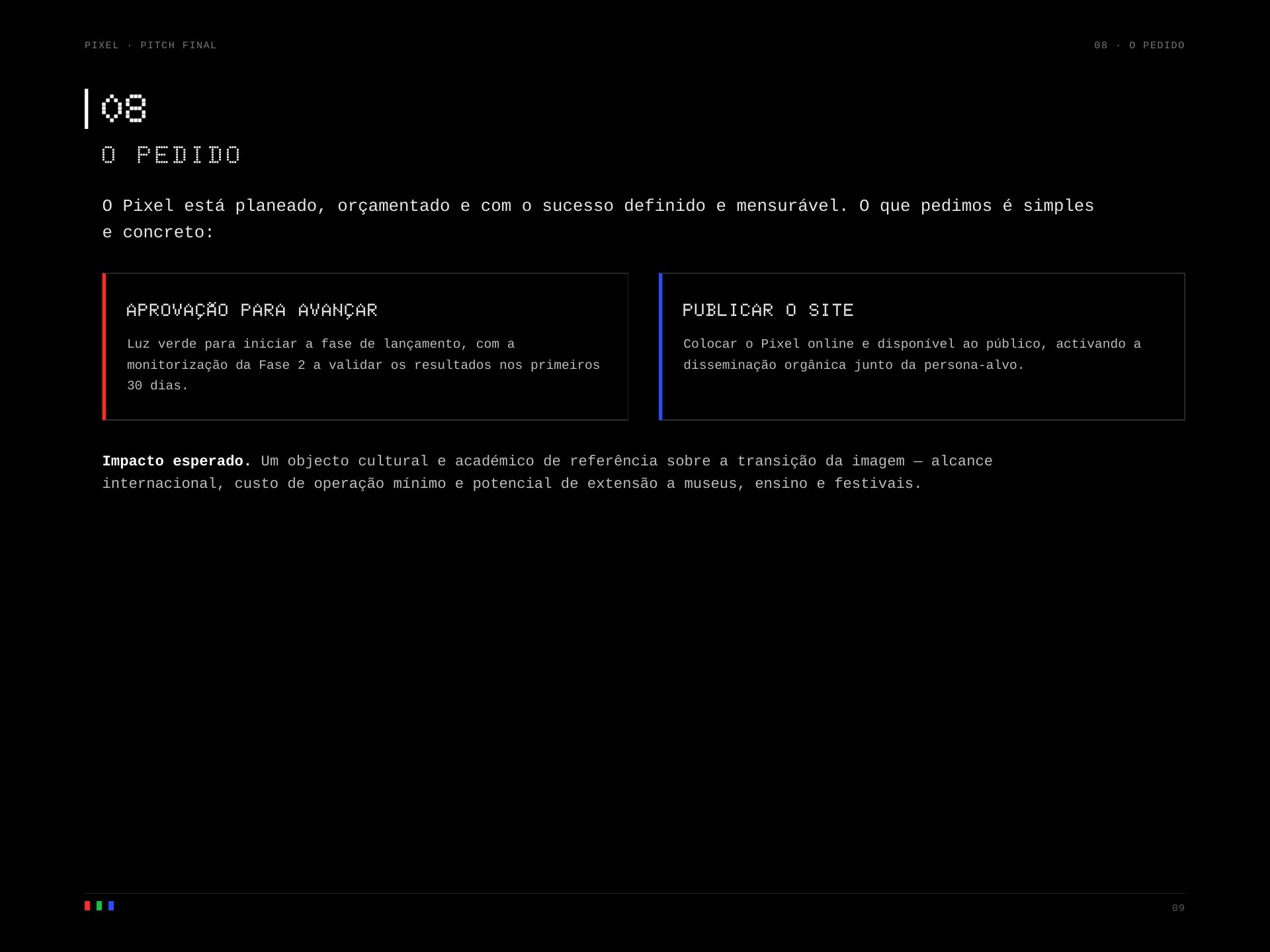 PIXEL | Gestão de Projeto e Orçamento