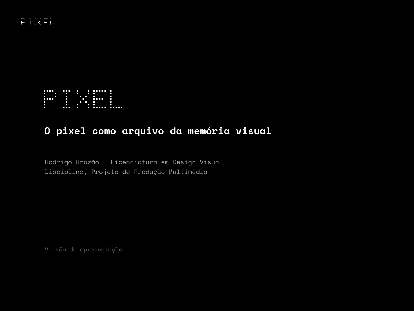 PIXEL | Website Interactivo