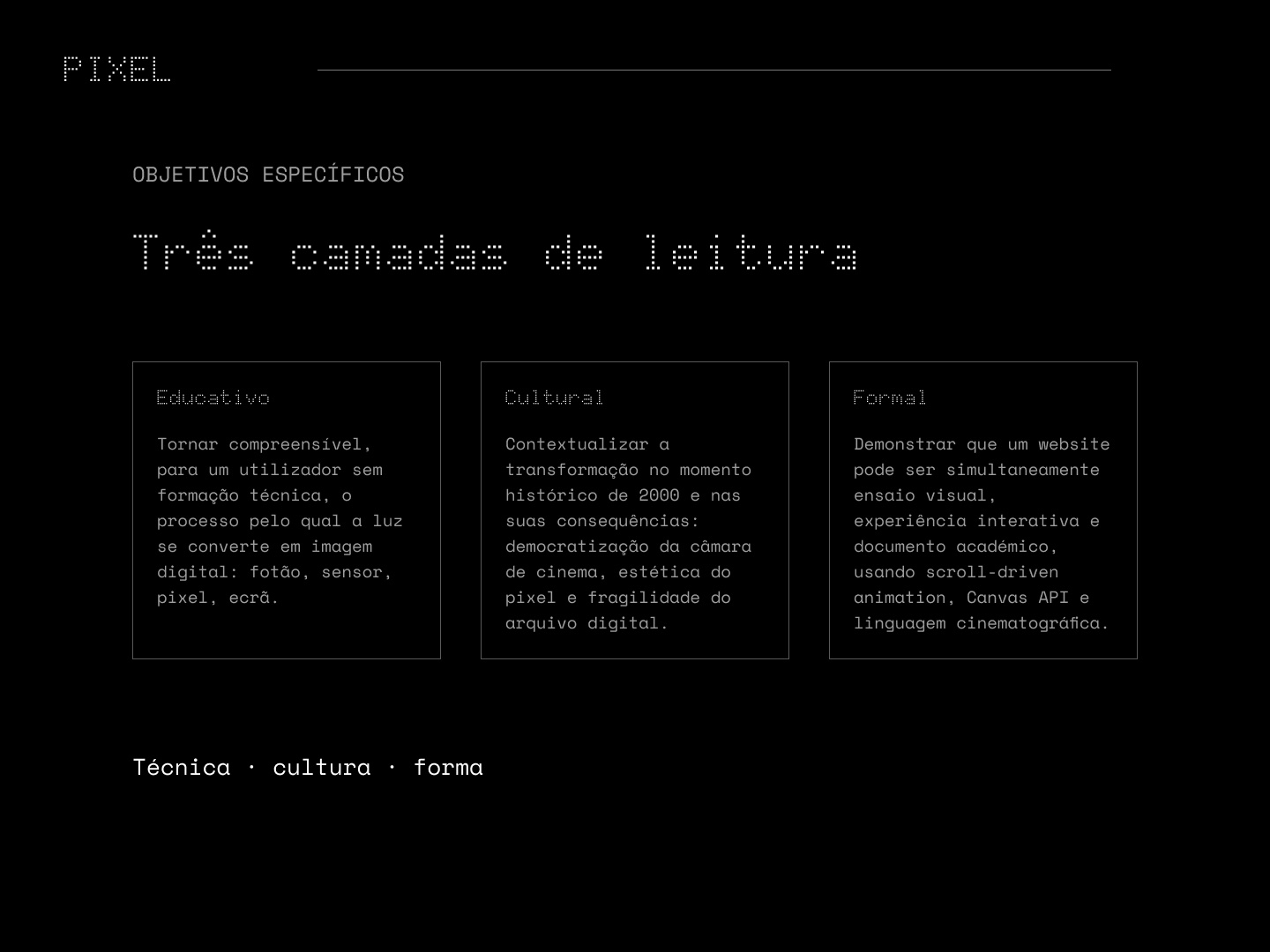 PIXEL | Website Interactivo