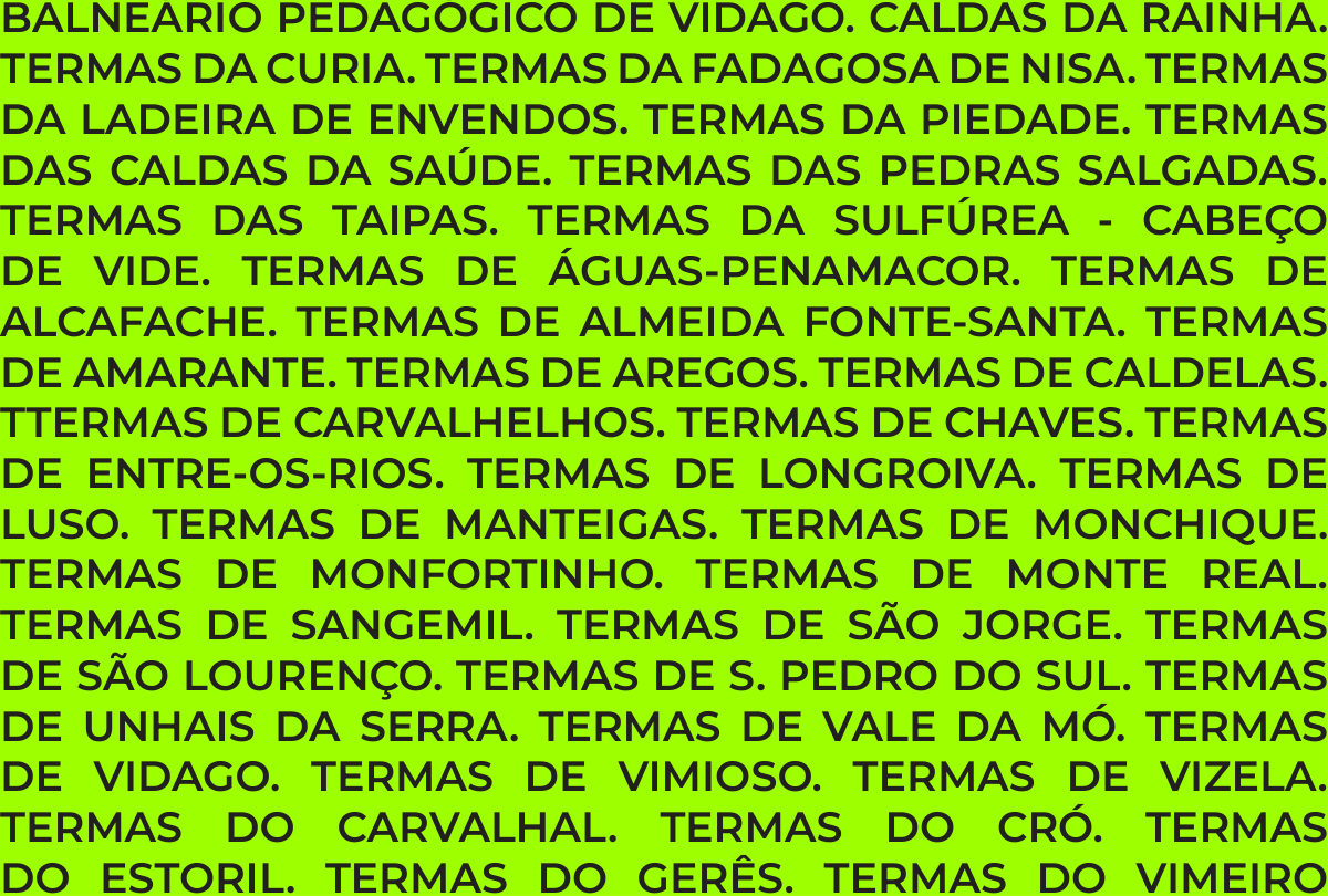 Termas de Portugal | Editorial