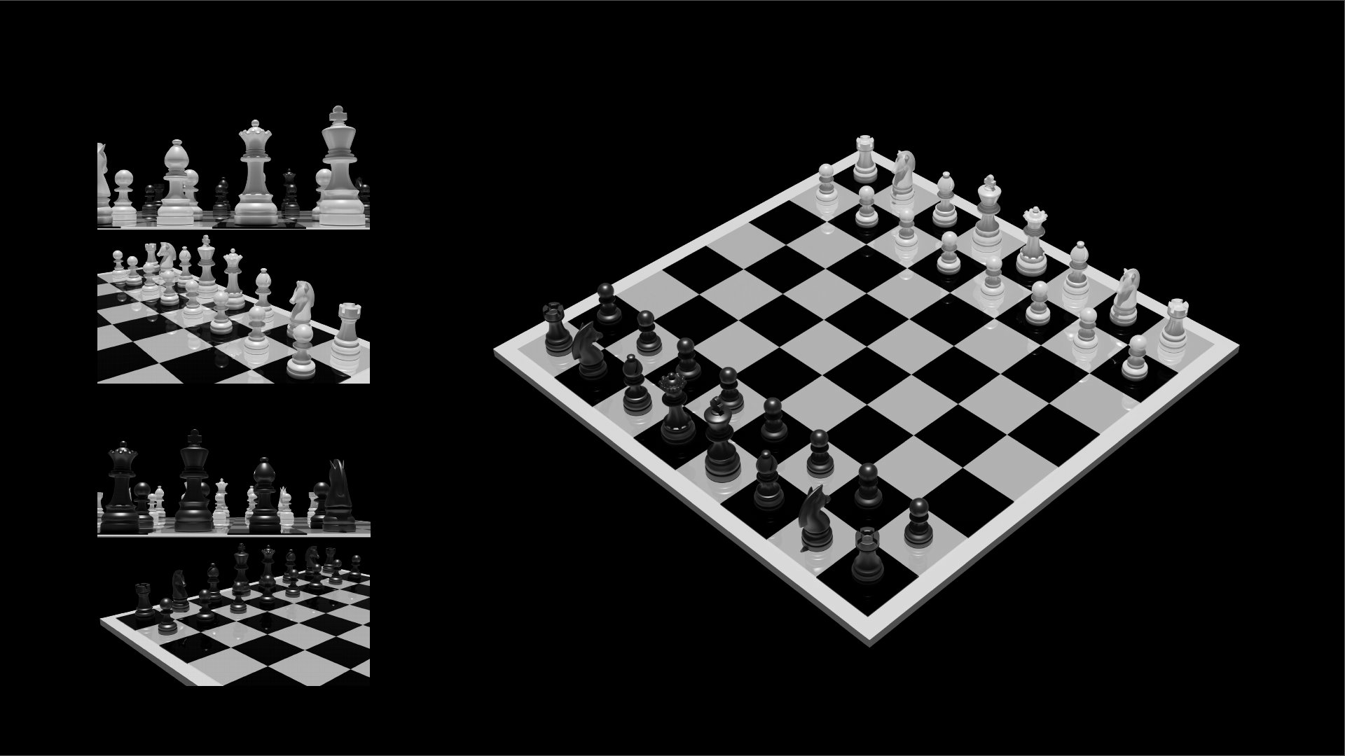 Tabuleiro de Xadrez 3D | Blender